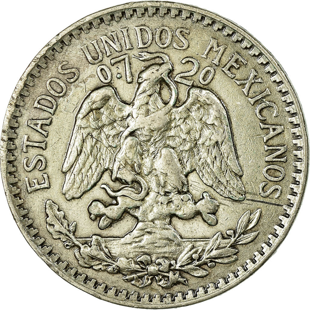 Coin, Mexico, 50 Centavos, 1919, Mexico City, EF(40-45), Silver, KM:447