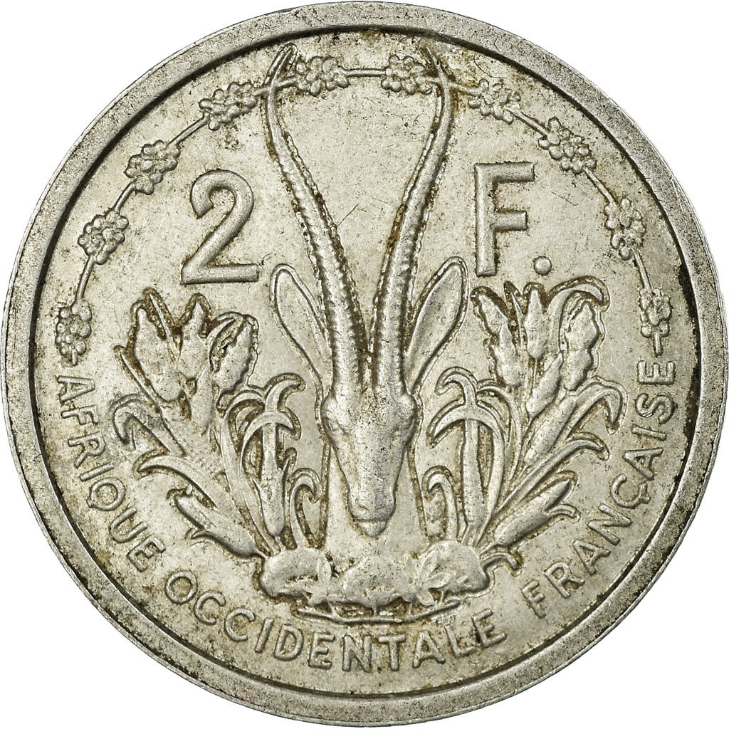 Munten, Frans West Afrika, 2 Francs, 1948, ZF, Aluminium, KM:4
