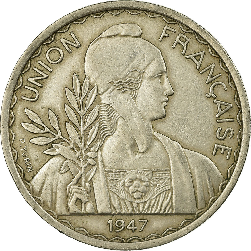 Munten, FRANS INDO-CHINA, Piastre, 1947, Paris, ZF, Copper-nickel, KM:32.2
