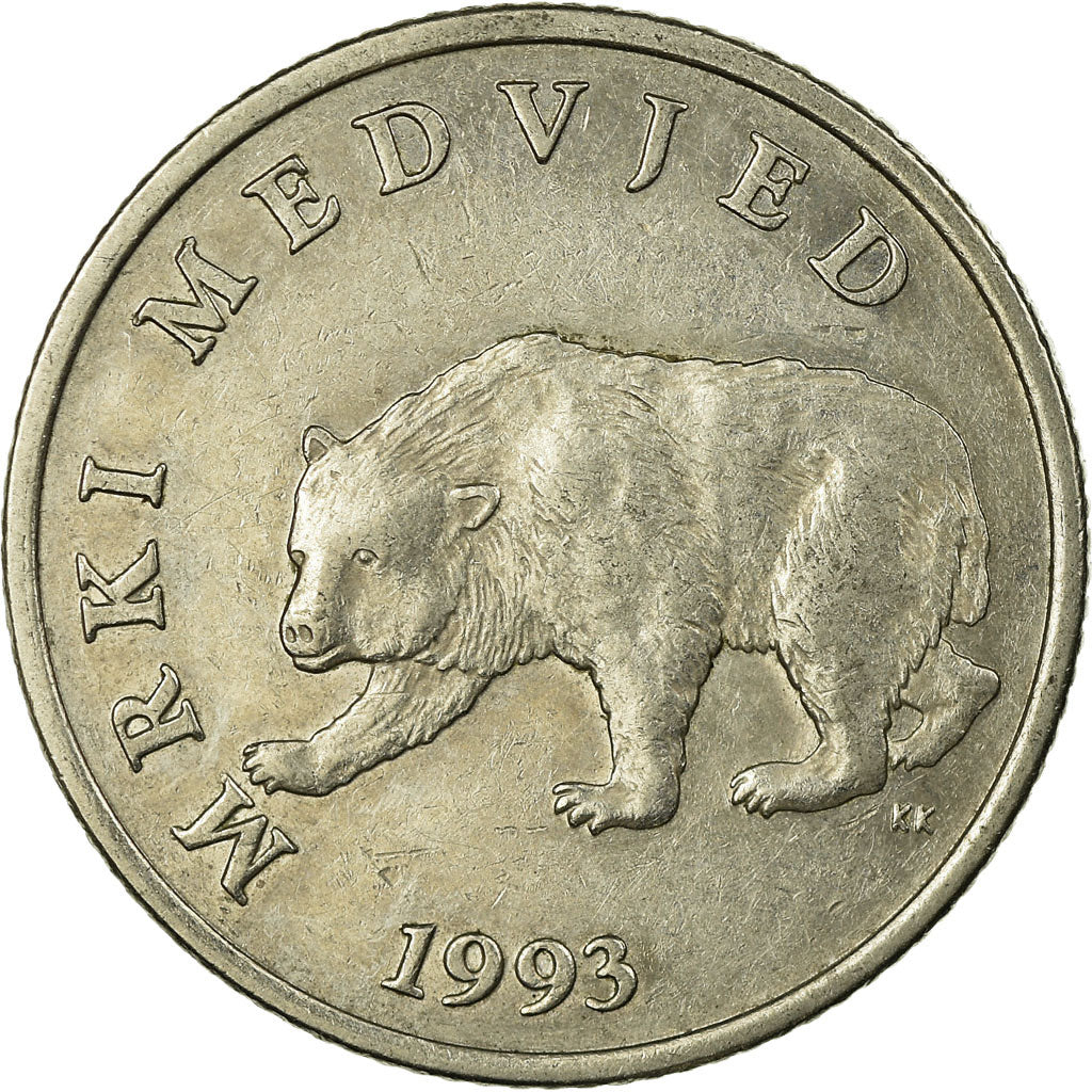 Coin, Croatia, 5 Kuna, 1993, EF(40-45), Copper-Nickel-Zinc, KM:11