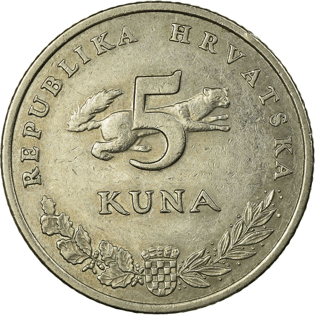 Coin, Croatia, 5 Kuna, 1993, EF(40-45), Copper-Nickel-Zinc, KM:11