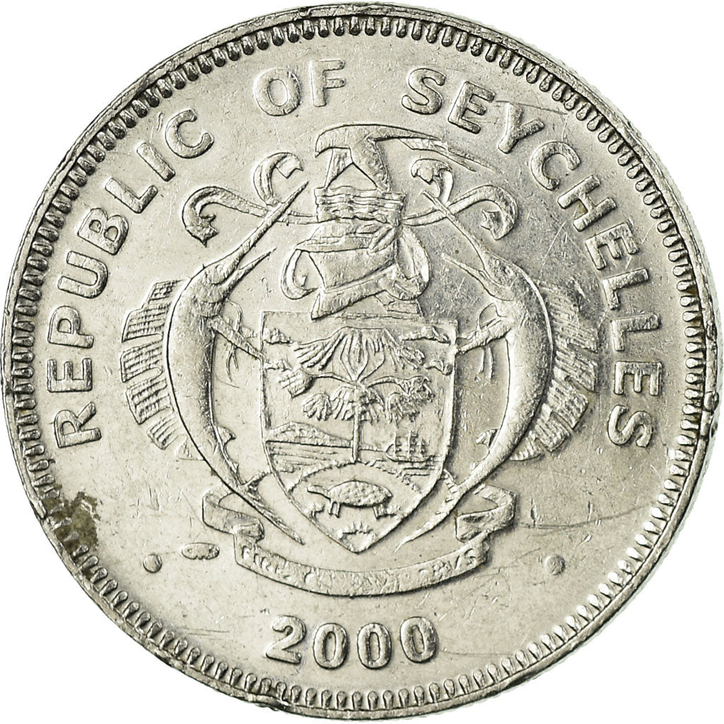 Monnaie, Seychelles, 25 Cents, 2000, South Africa Mint, TTB, Stainless Steel