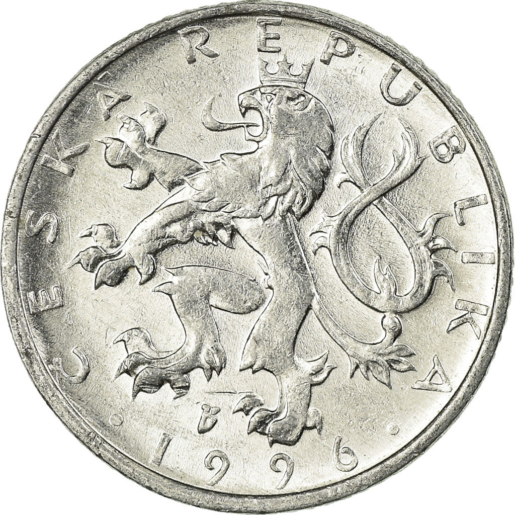 Moneda, República Checa, 50 Haleru, 1996, MBC, Aluminio, KM:3.1