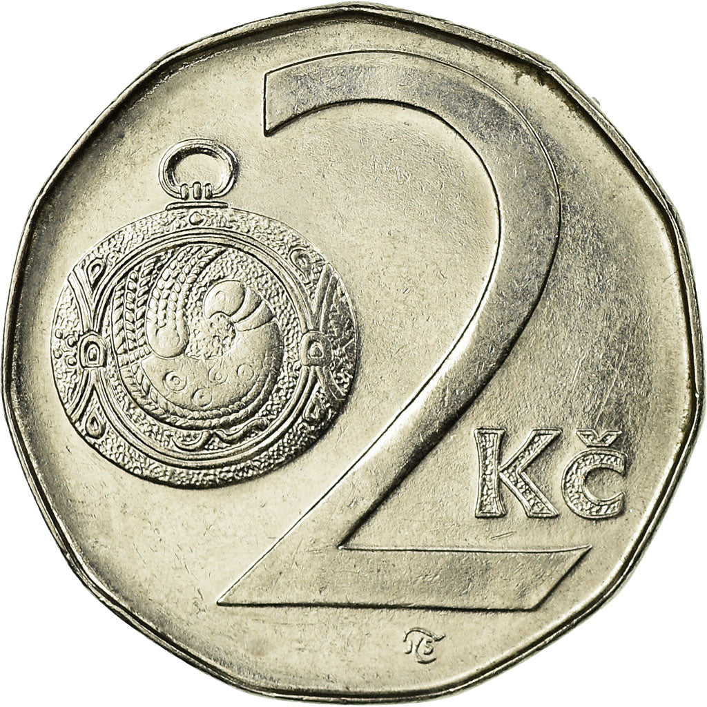 Monnaie, République Tchèque, 2 Koruny, 1998, TTB, Nickel plated steel, KM:9