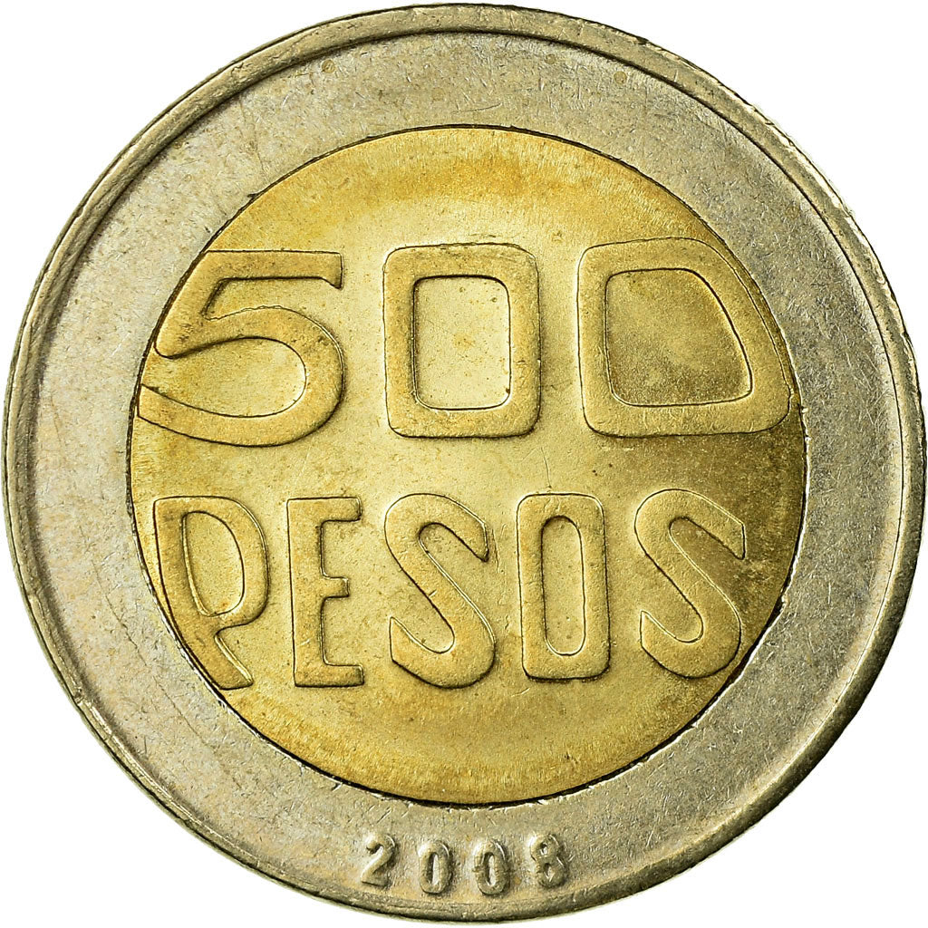 Coin, Colombia, 500 Pesos, 2008, EF(40-45), Bi-Metallic, KM:286
