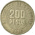 Moneta, Colombia, 200 Pesos, 2008, EF(40-45), Miedź-Nikiel-Cynk, KM:287