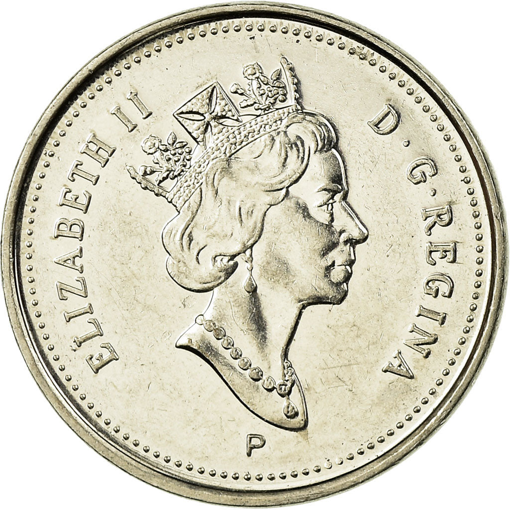 Coin, Canada, Elizabeth II, 5 Cents, 2001, Royal Canadian Mint, Ottawa