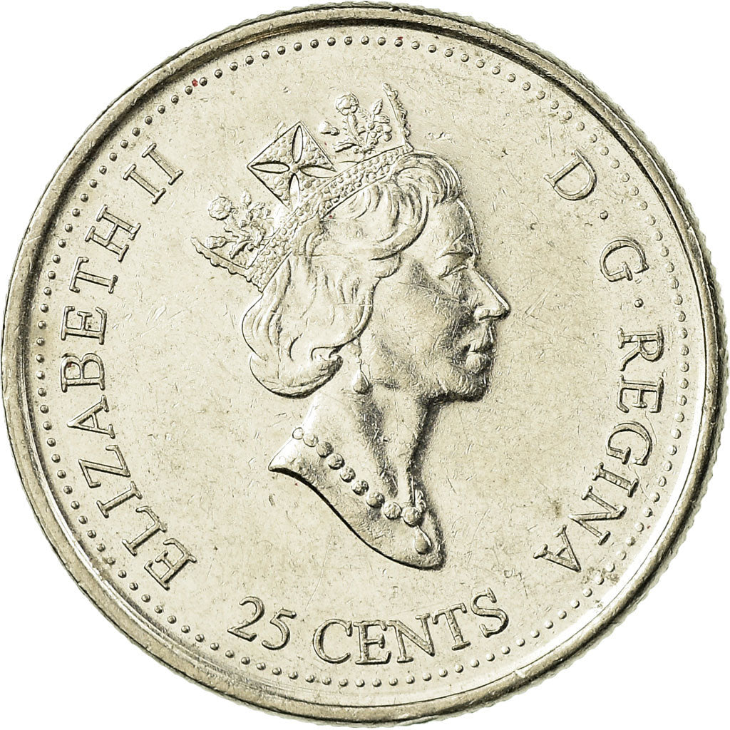 Moneda, Canadá, Elizabeth II, 25 Cents, 2000, Royal Canadian Mint, Ottawa, MBC