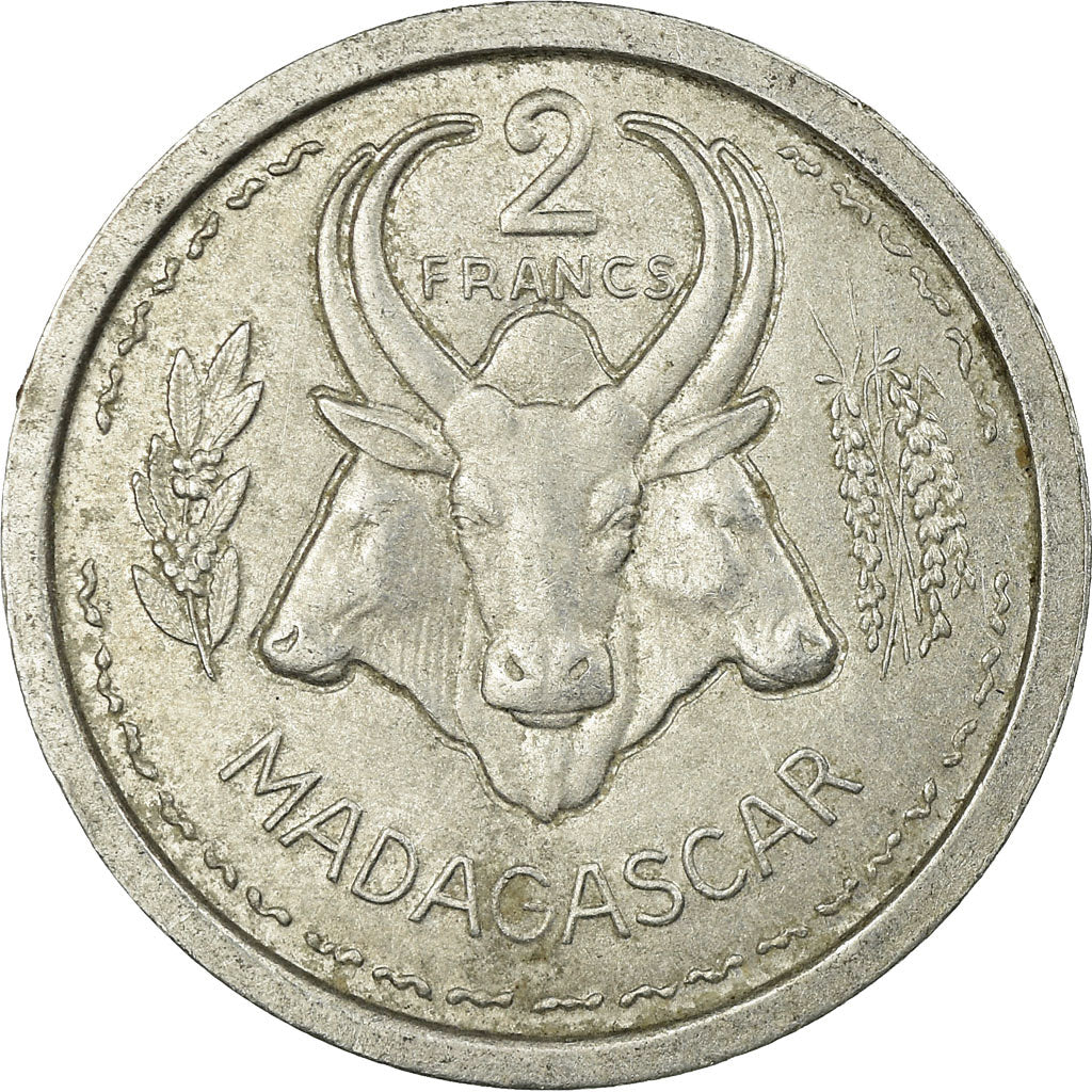 Moneta, Madagascar, 2 Francs, 1948, Paris, BB, Alluminio, KM:4