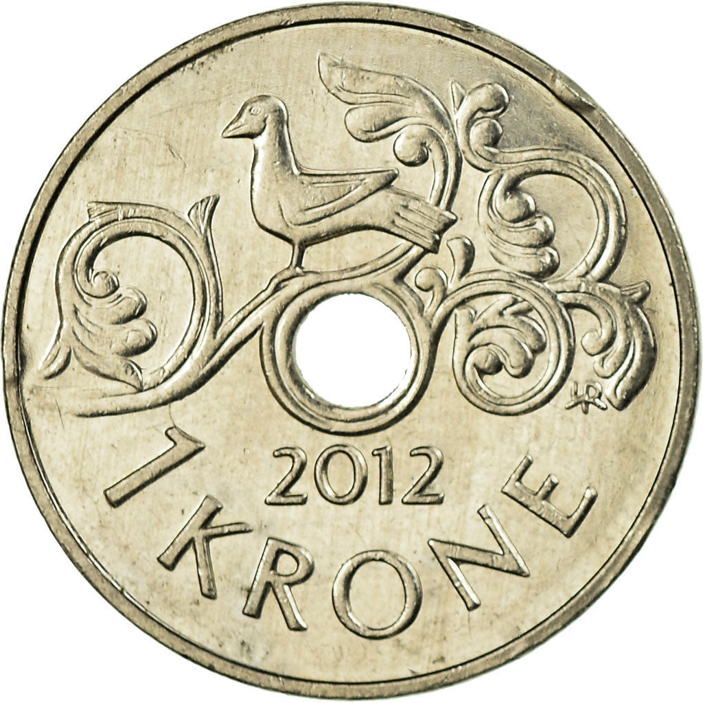 Coin, Norway, Harald V, Krone, 2012, EF(40-45), Copper-nickel, KM:462