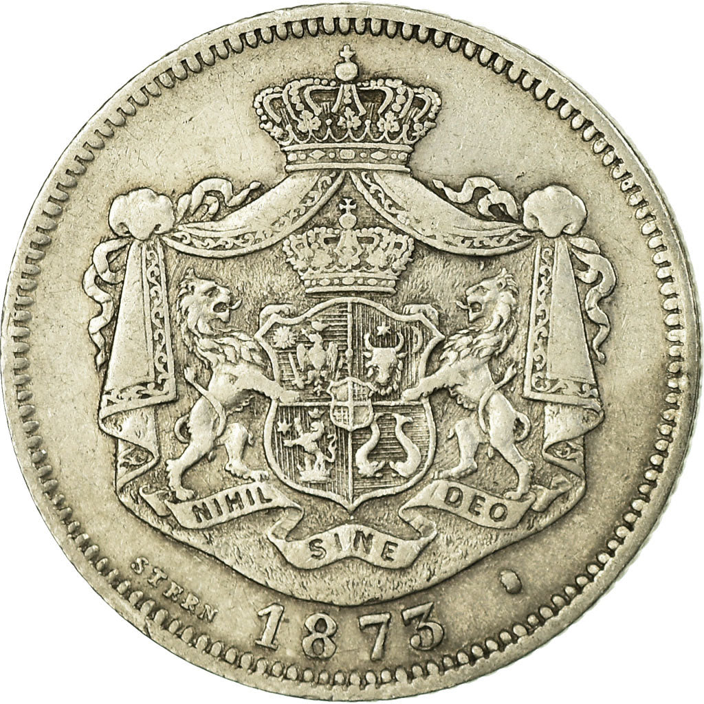 Monnaie, Roumanie, Carol I, Leu, 1873, TTB, Argent, KM:10