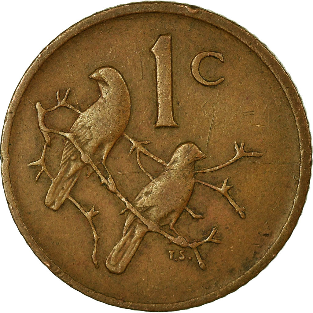 Munten, Zuid Afrika, Cent, 1977, ZF, Bronze, KM:82