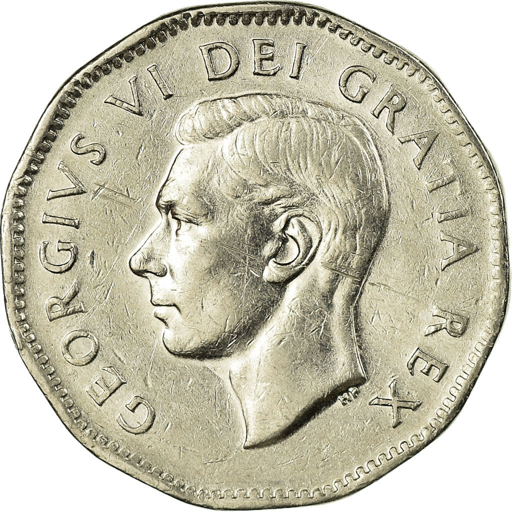 Monnaie, Canada, George VI, 5 Cents, 1951, Royal Canadian Mint, Ottawa, TTB