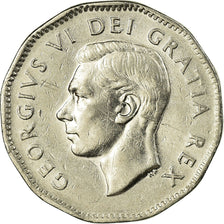 Monnaie, Canada, George VI, 5 Cents, 1951, Royal Canadian Mint, Ottawa, TTB