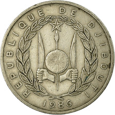 Moeda, Djibuti, 50 Francs, 1986, Paris, EF(40-45), Cobre-níquel, KM:25