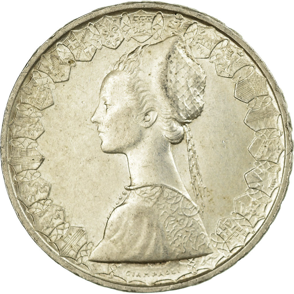 Coin, Italy, 500 Lire, 1958, Rome, EF(40-45), Silver, KM:98