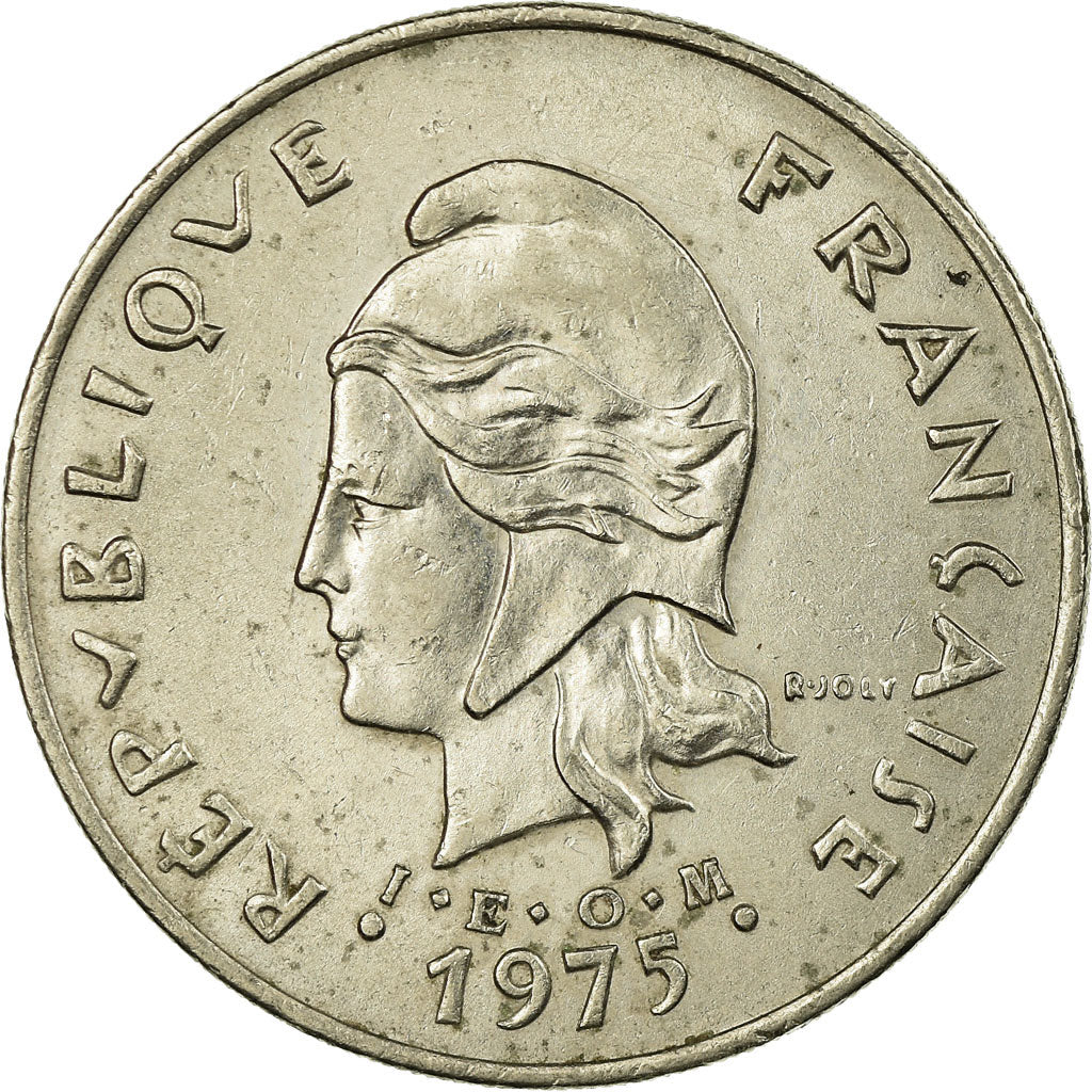 Moneta, Polinesia francese, 50 Francs, 1975, Paris, BB, Nichel, KM:13