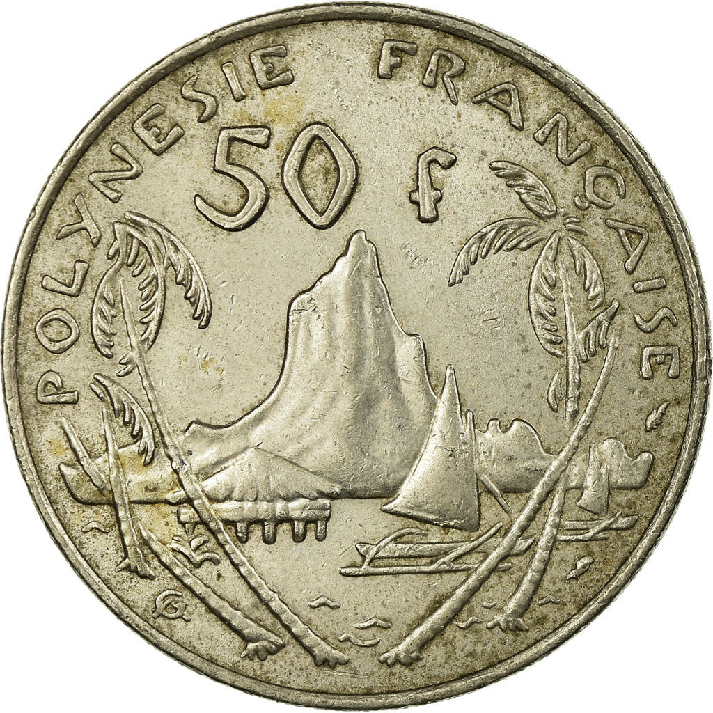 Moneta, Polinesia francese, 50 Francs, 1975, Paris, BB, Nichel, KM:13