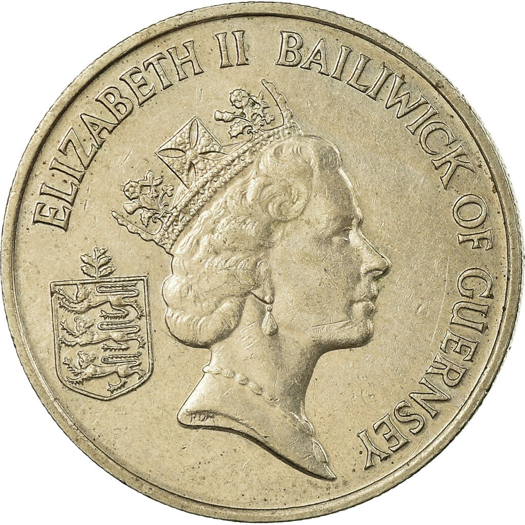 Monnaie, Guernsey, Elizabeth II, 5 Pence, 1987, TTB, Copper-nickel, KM:42.1