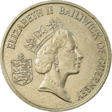 Monnaie, Guernsey, Elizabeth II, 5 Pence, 1987, TTB, Copper-nickel, KM:42.1