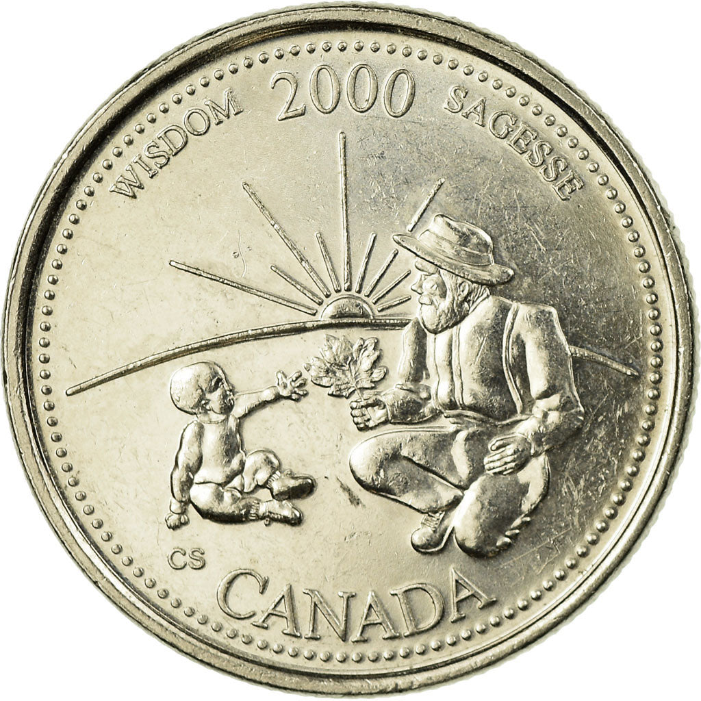 Moneda, Canadá, Elizabeth II, 25 Cents, 2000, Royal Canadian Mint, Ottawa, MBC