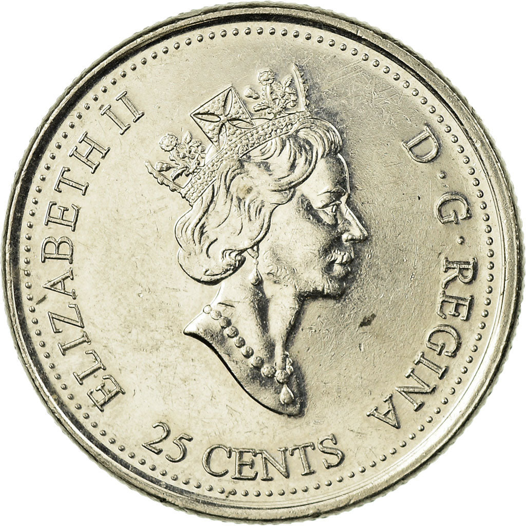 Moneda, Canadá, Elizabeth II, 25 Cents, 2000, Royal Canadian Mint, Ottawa, MBC
