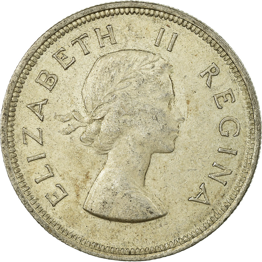 Münze, Südafrika, Elizabeth II, 2-1/2 Shillings, 1954, SS, Silber, KM:51
