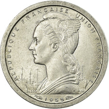 Coin, French West Africa, Franc, 1955, EF(40-45), Aluminum, KM:3