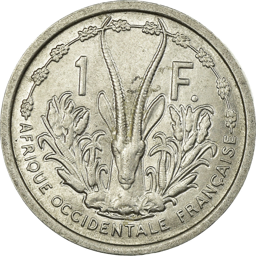 Coin, French West Africa, Franc, 1955, EF(40-45), Aluminum, KM:3
