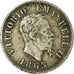 Coin, Italy, Vittorio Emanuele II, 50 Centesimi, 1863, Milan, EF(40-45), Silver