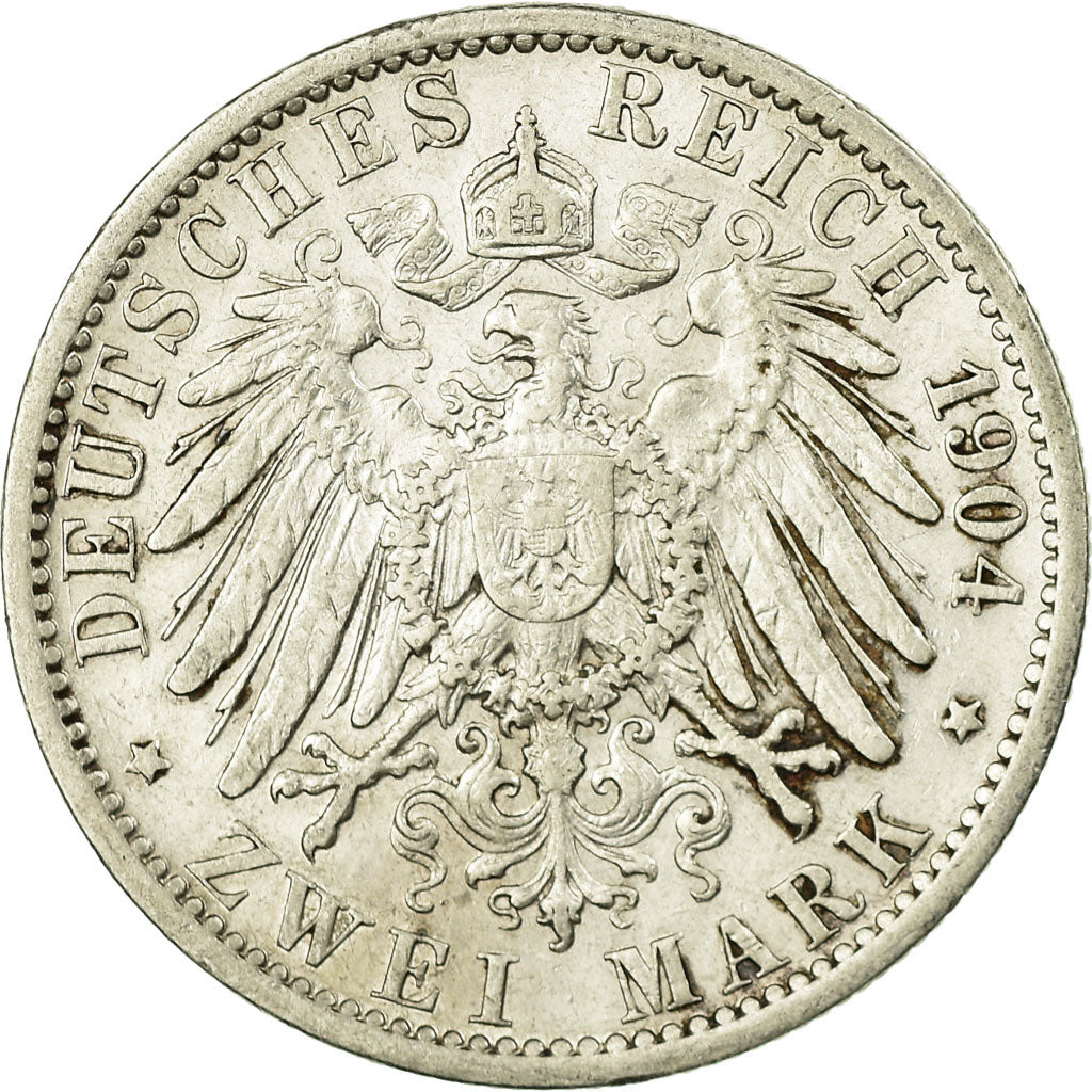 Coin, GERMANY - EMPIRE, Wilhelm II, Mark, 1904, Berlin, EF(40-45), Silver, KM:14