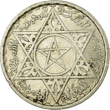 Coin, Morocco, Mohammed V, 100 Francs, 1953, Paris, AU(55-58), Silver, KM:52