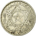Coin, Morocco, Mohammed V, 100 Francs, 1953, Paris, AU(55-58), Silver, KM:52