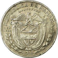 Coin, Panama, 1/10 Balboa, 1953, EF(40-45), Silver, KM:18