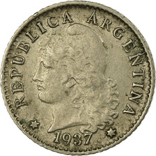 Coin, Argentina, 5 Centavos, 1937, EF(40-45), Copper-nickel, KM:34