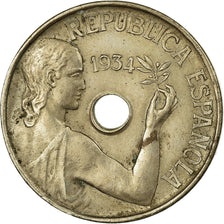 Moneta, Spagna, 25 Centimos, 1934, BB, Rame-nichel, KM:751