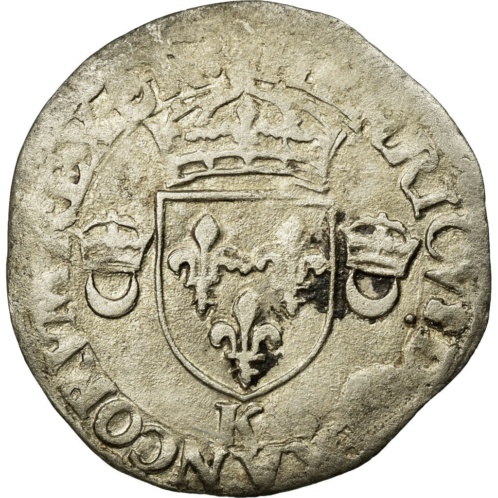 Coin, France, Douzain aux croissants, 1550, Bordeaux, VF(20-25), Billon