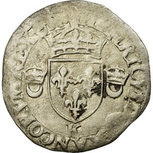 Coin, France, Douzain aux croissants, 1550, Bordeaux, VF(20-25), Billon