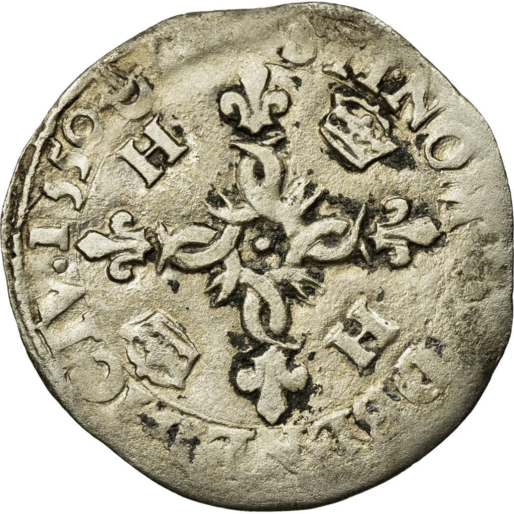 Coin, France, Douzain aux croissants, 1550, Bordeaux, VF(20-25), Billon