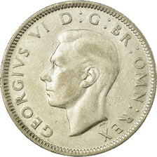 Moneda, Gran Bretaña, George VI, Shilling, 1943, MBC, Plata, KM:854