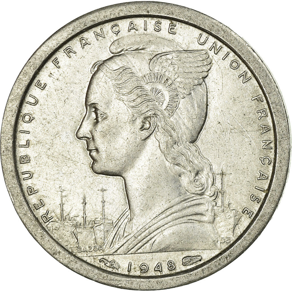 Münze, Französisch-Äquatorialafrika, Franc, 1948, Paris, SS, Aluminium, KM:6