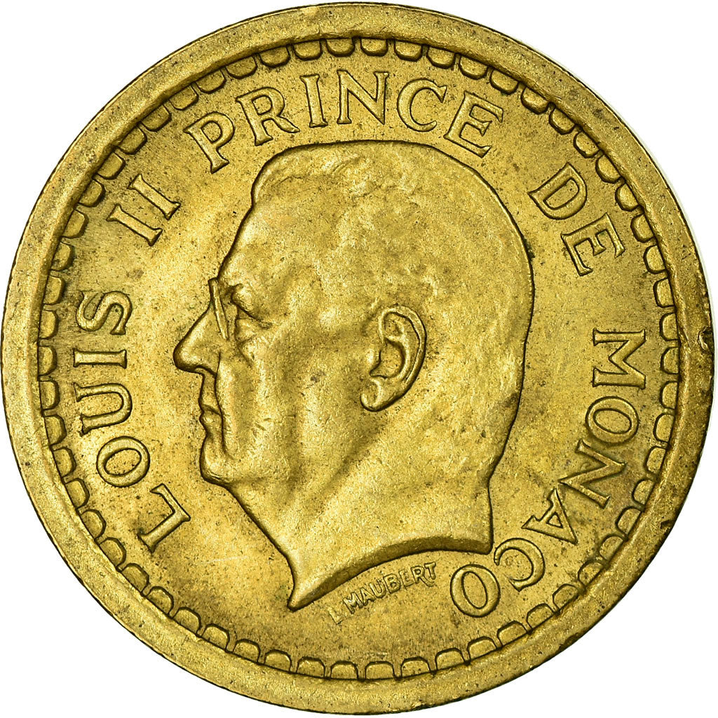 Monnaie, Monaco, 2 Francs, Undated (1943), Poissy, SUP, Cupro-Aluminium