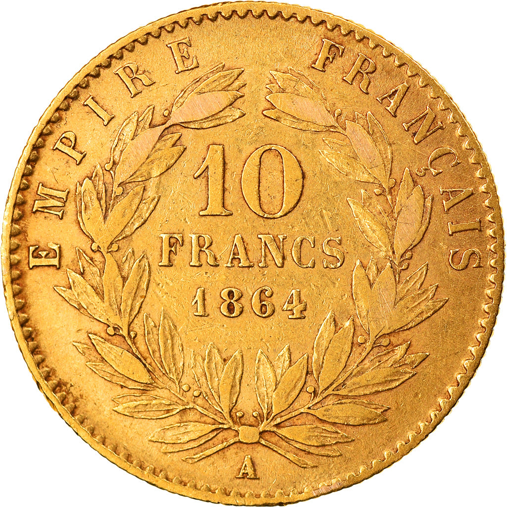 Monnaie, France, Napoleon III, Napoléon III, 10 Francs, 1864, Paris, TB+, Or