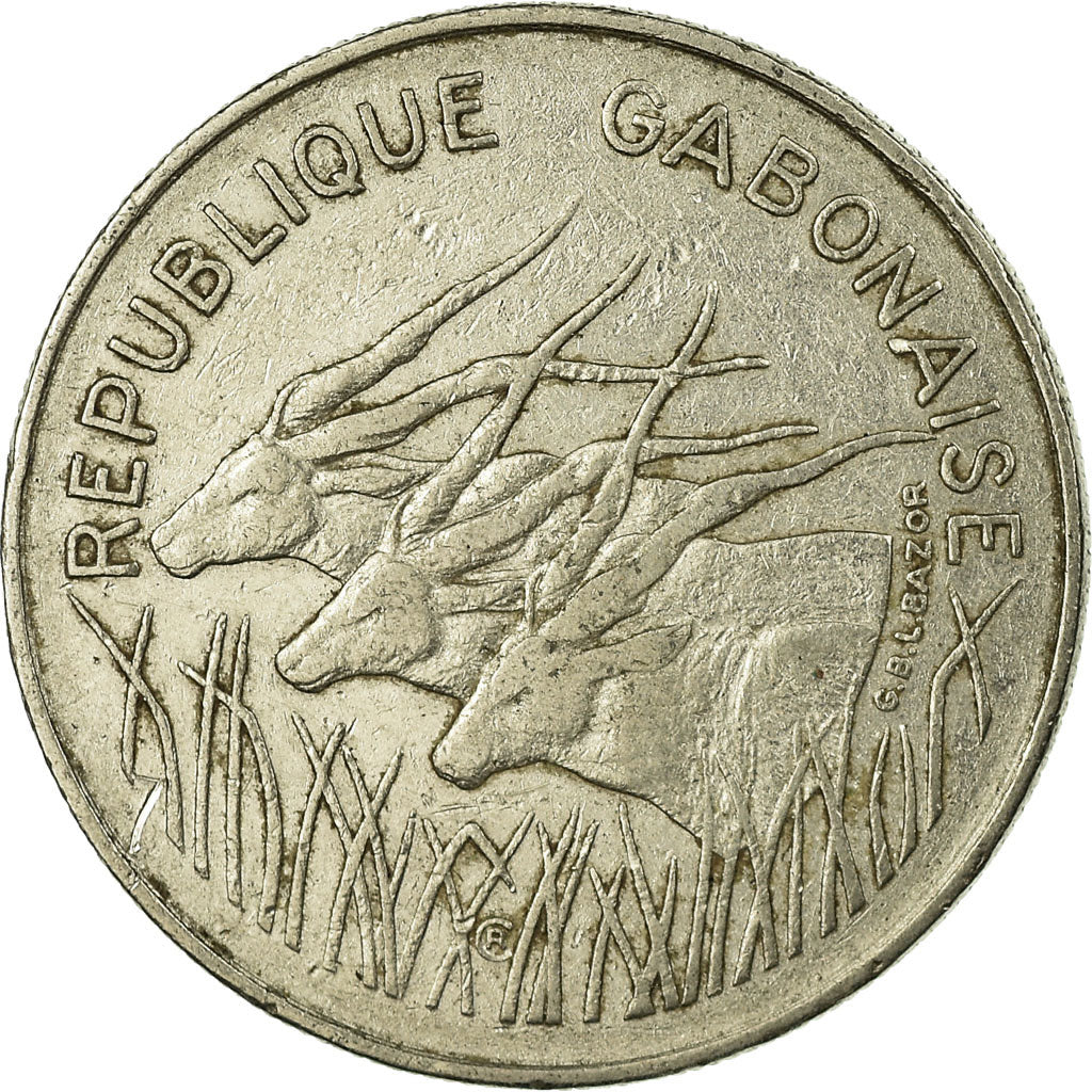 Coin, Gabon, 100 Francs, 1971, Paris, EF(40-45), Nickel, KM:12