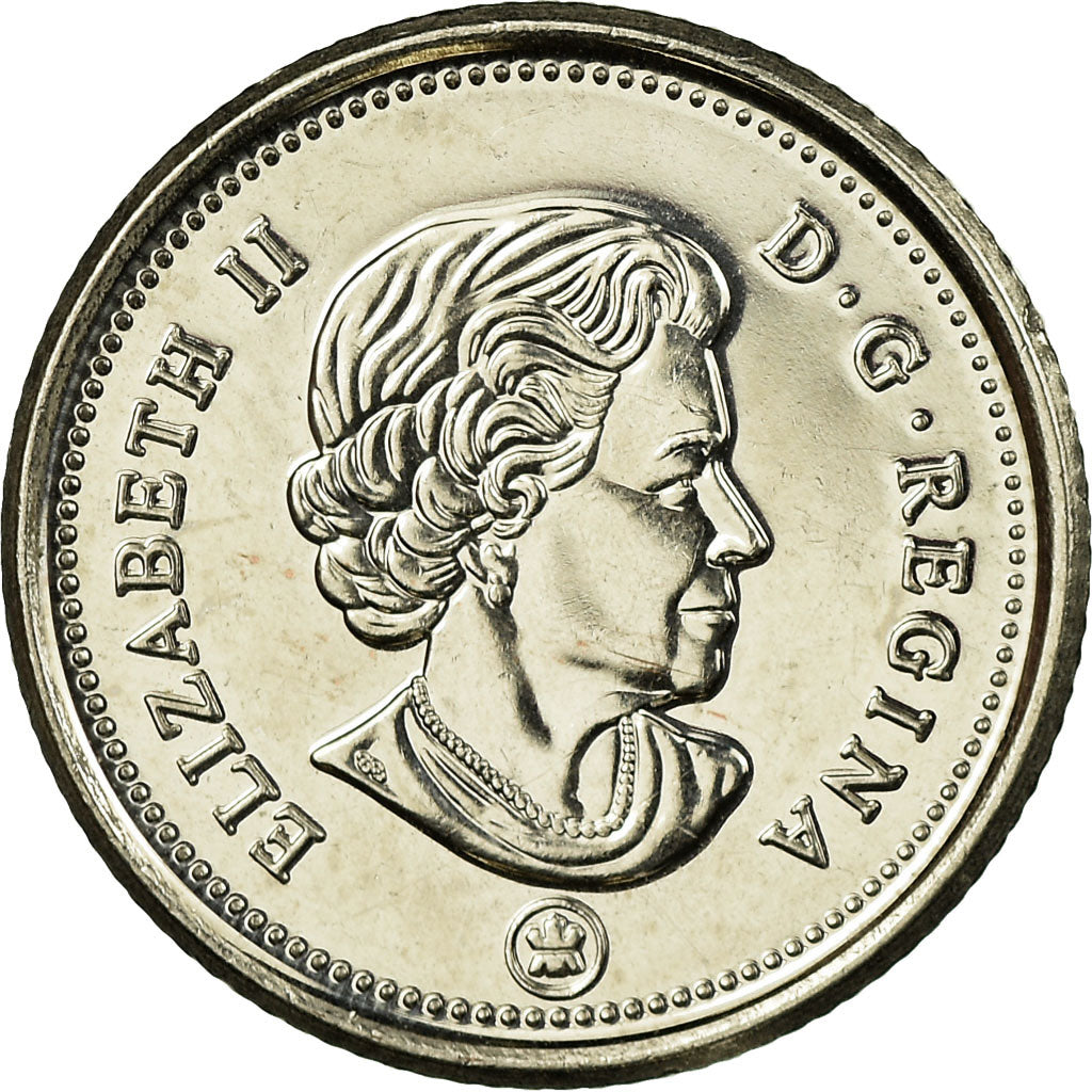 Moneta, Canada, 10 Cents, 2015, EF(40-45), Nickel platerowany stalą