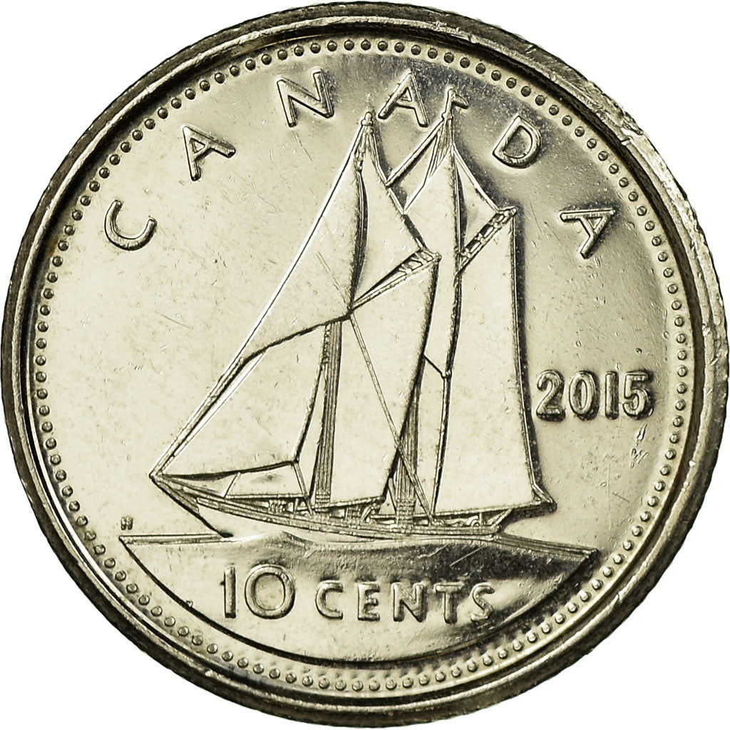Coin, Canada, 10 Cents, 2015, EF(40-45), Nickel plated steel