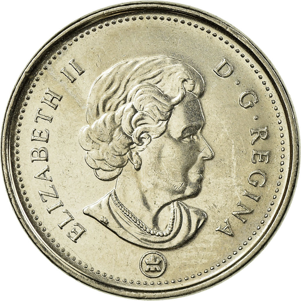 Moneda, Canadá, Elizabeth II, 5 Cents, 2007, Royal Canadian Mint, Winnipeg