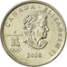 Moneda, Canadá, Elizabeth II, 25 Cents, 2008, Royal Canadian Mint, MBC, Níquel