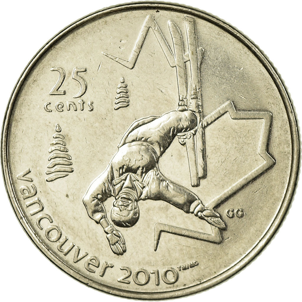 Moneda, Canadá, Elizabeth II, 25 Cents, 2008, Royal Canadian Mint, MBC, Níquel