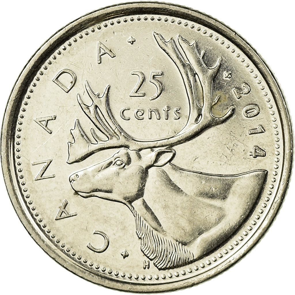 Münze, Kanada, 25 Cents, 2014, SS, Nickel plated steel